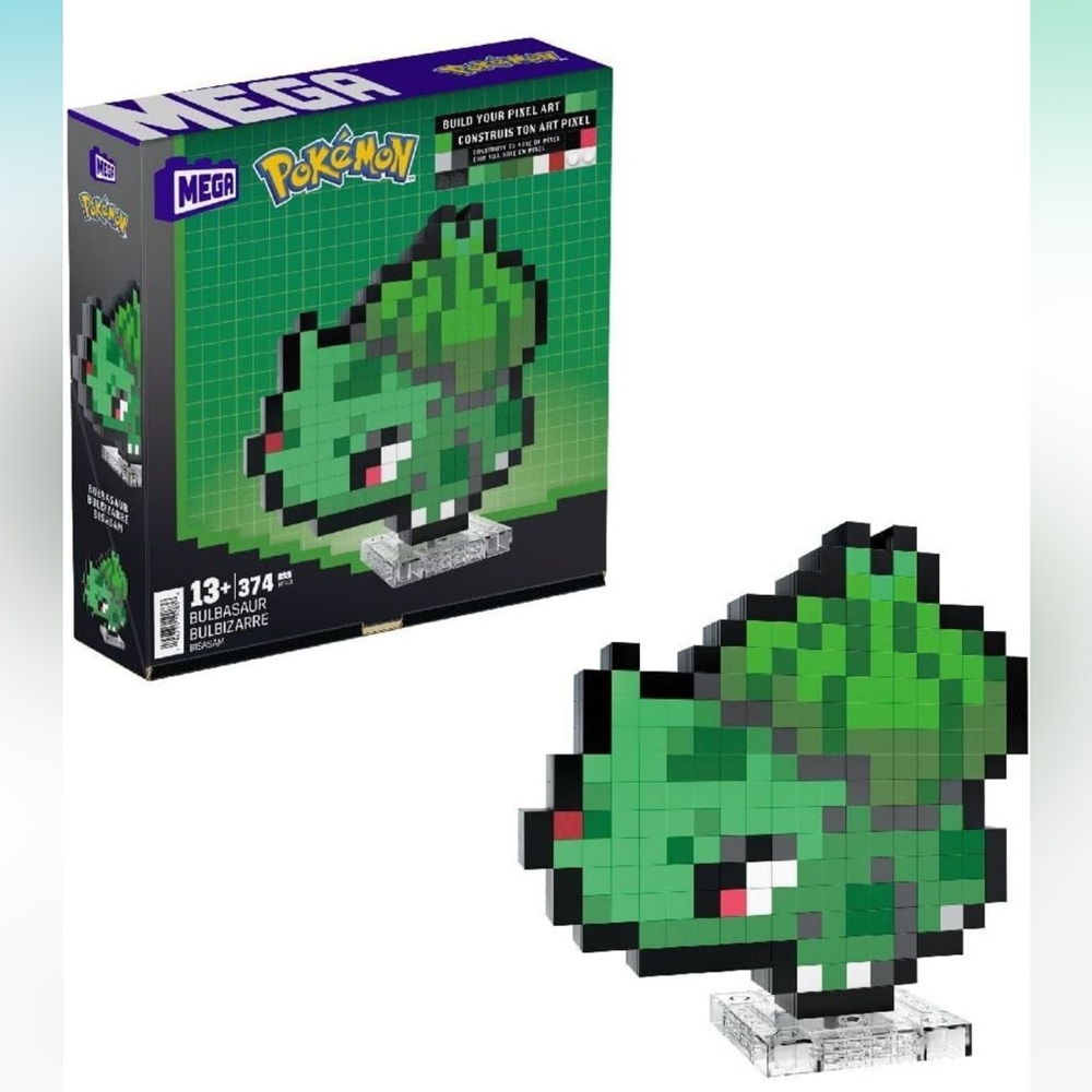 NEW Pokemon Mega Bulbasaur Pixel Art Building Set Lego